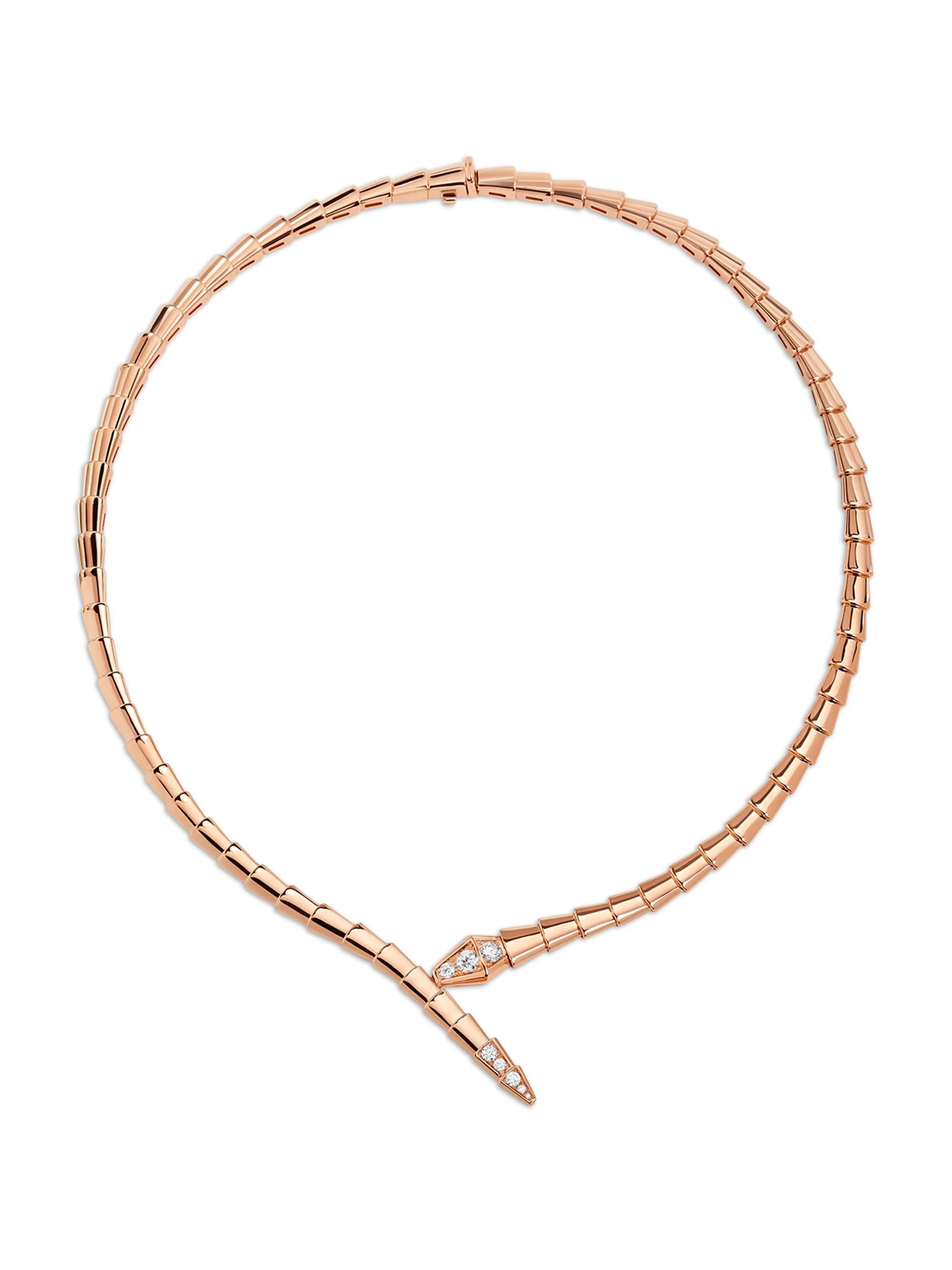 Women's Serpenti Viper 18K Rose Gold & Diamond Necklace - Rose Gold - 1
