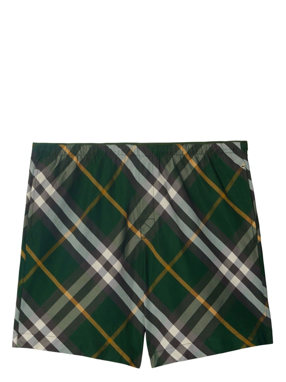 checkered twill swim shorts - 1