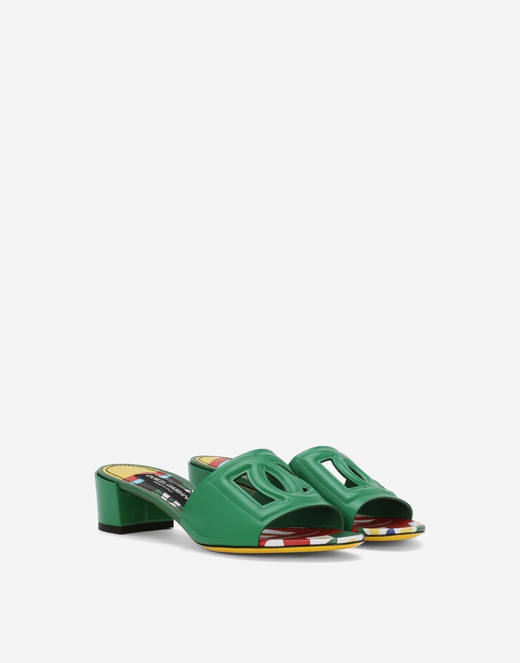 Patent leather DG mules with cut-out - 2
