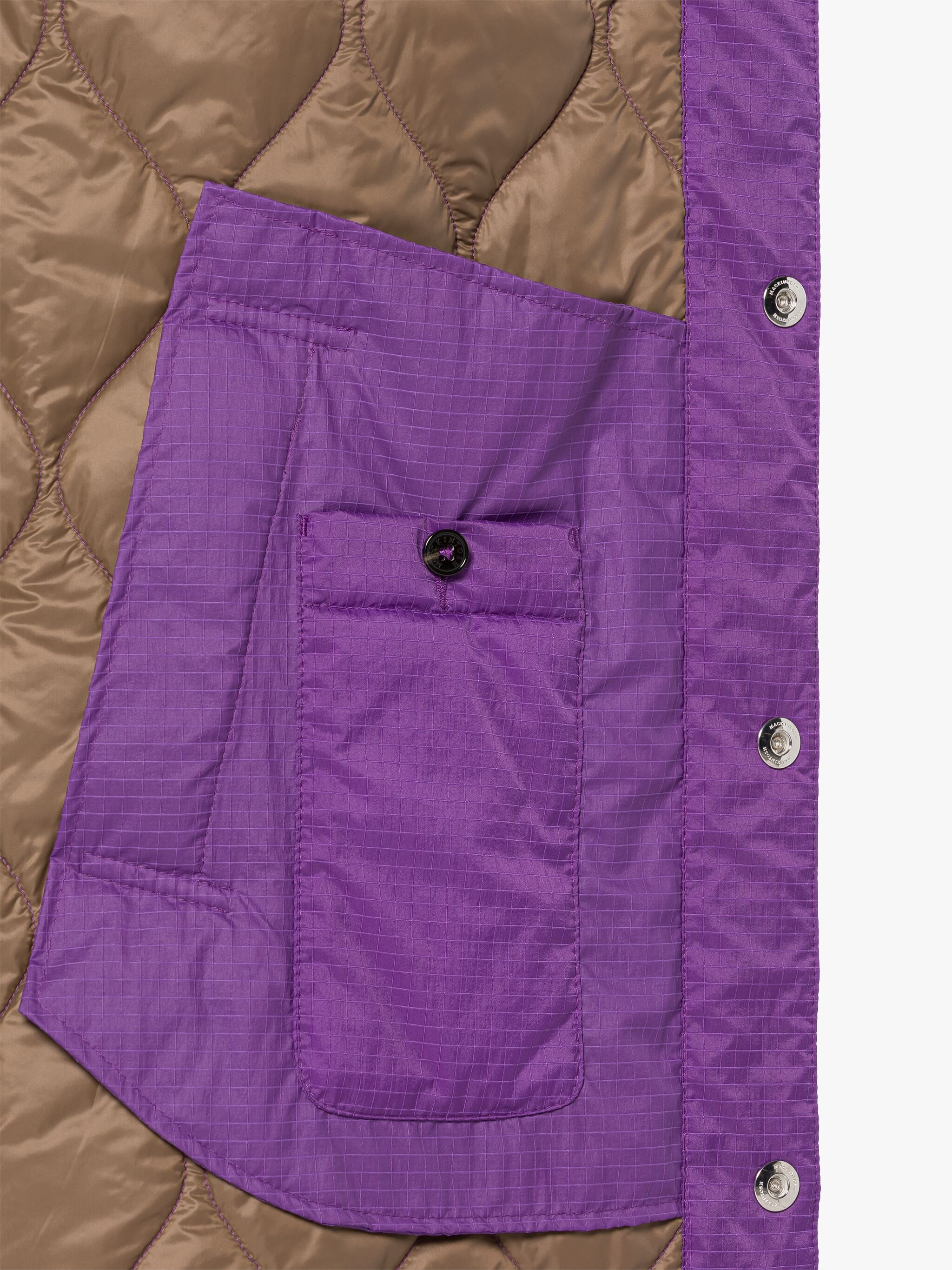 TEEMING PURPLE NYLON QUILTED COACH JACKET - 6