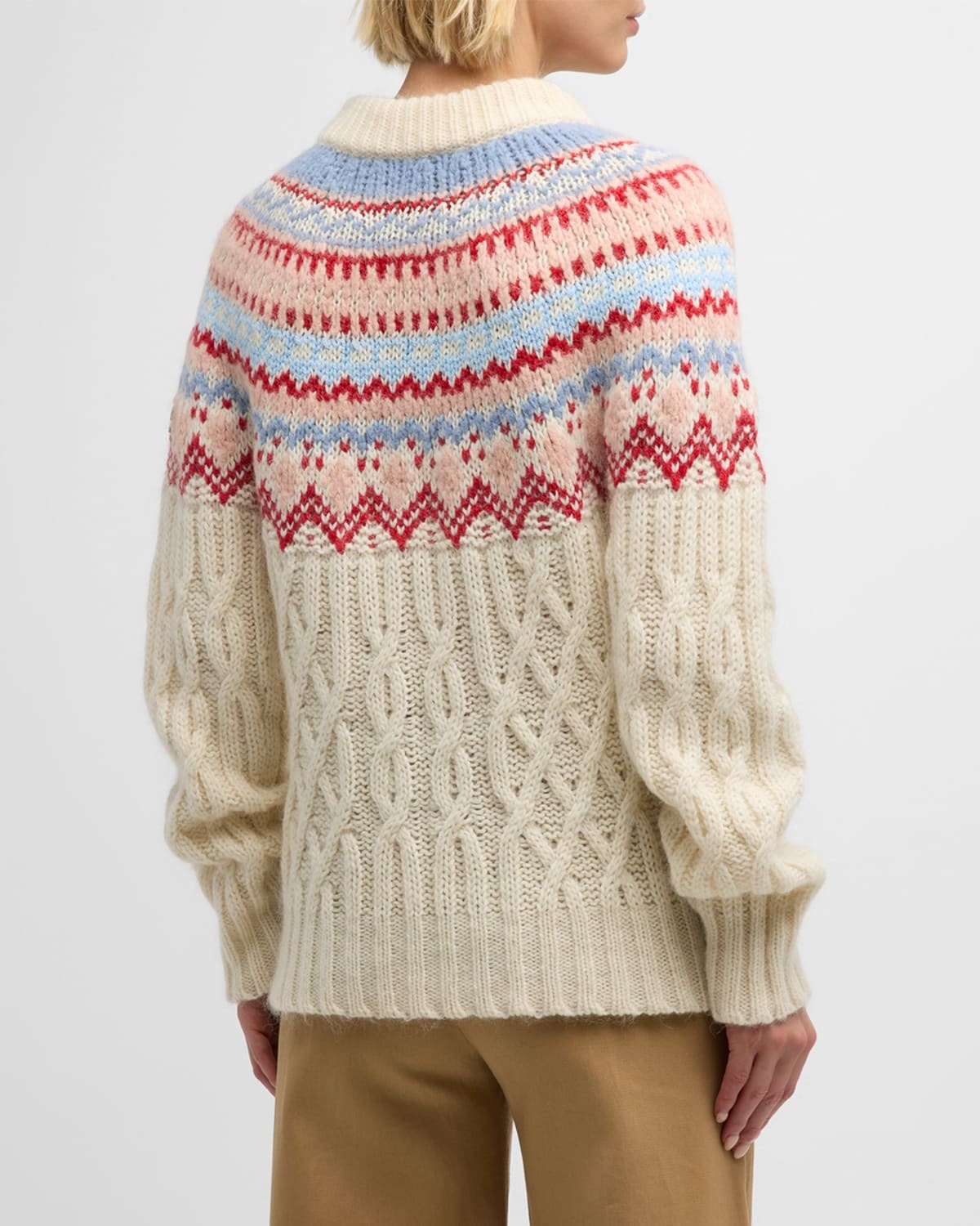 Wool Alpaca Cable-Knit Sweater - 7