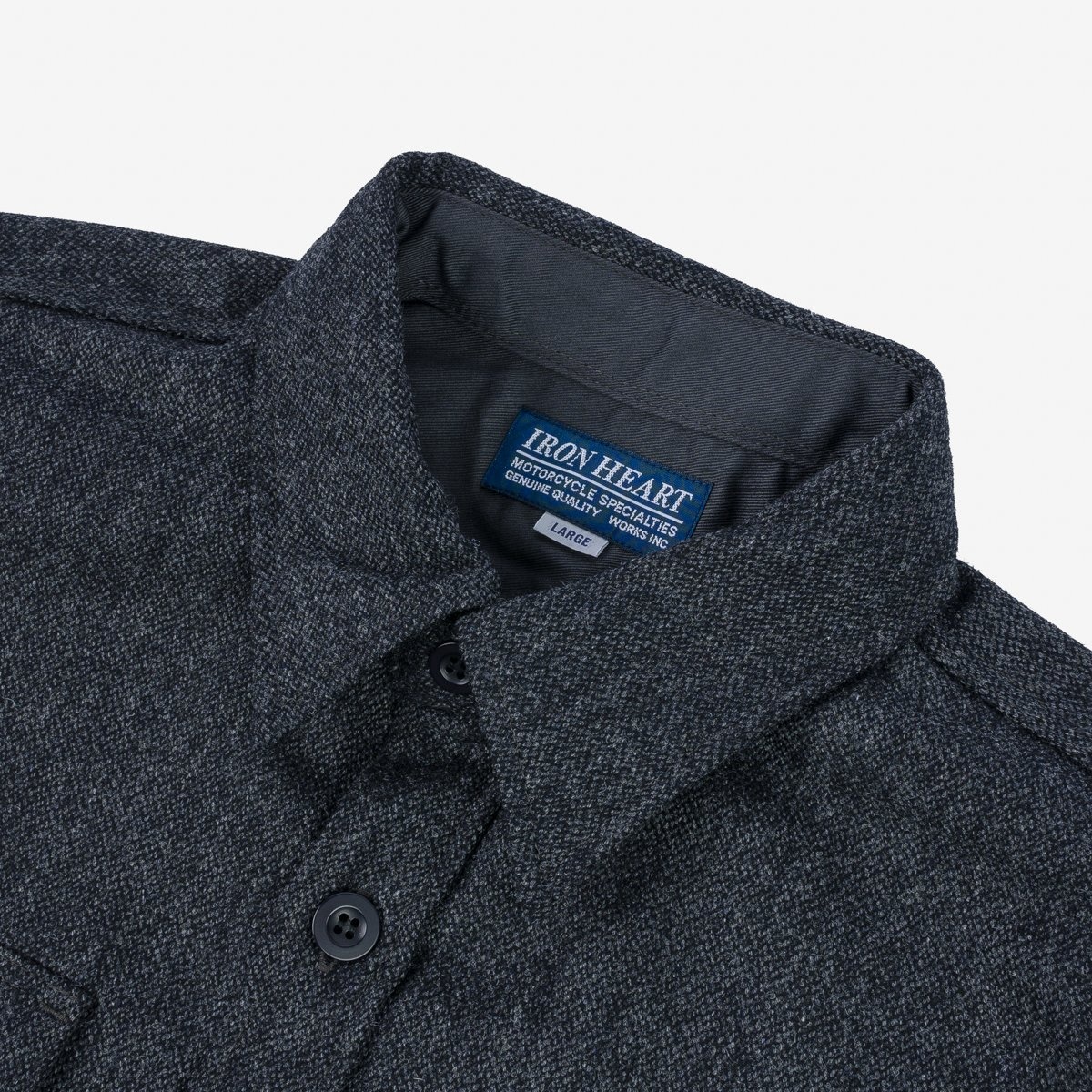 IHDR-434-ABC 14oz Fox Brothers® Arsenic Barleycorn Flannel CPO Shirt - Grey - 6