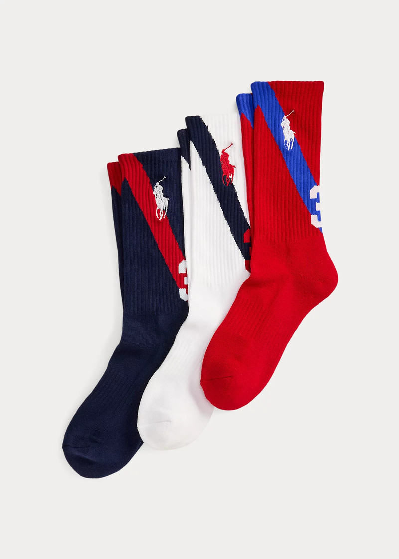 Sash-Stripe Crew Sock 3-Pack 1