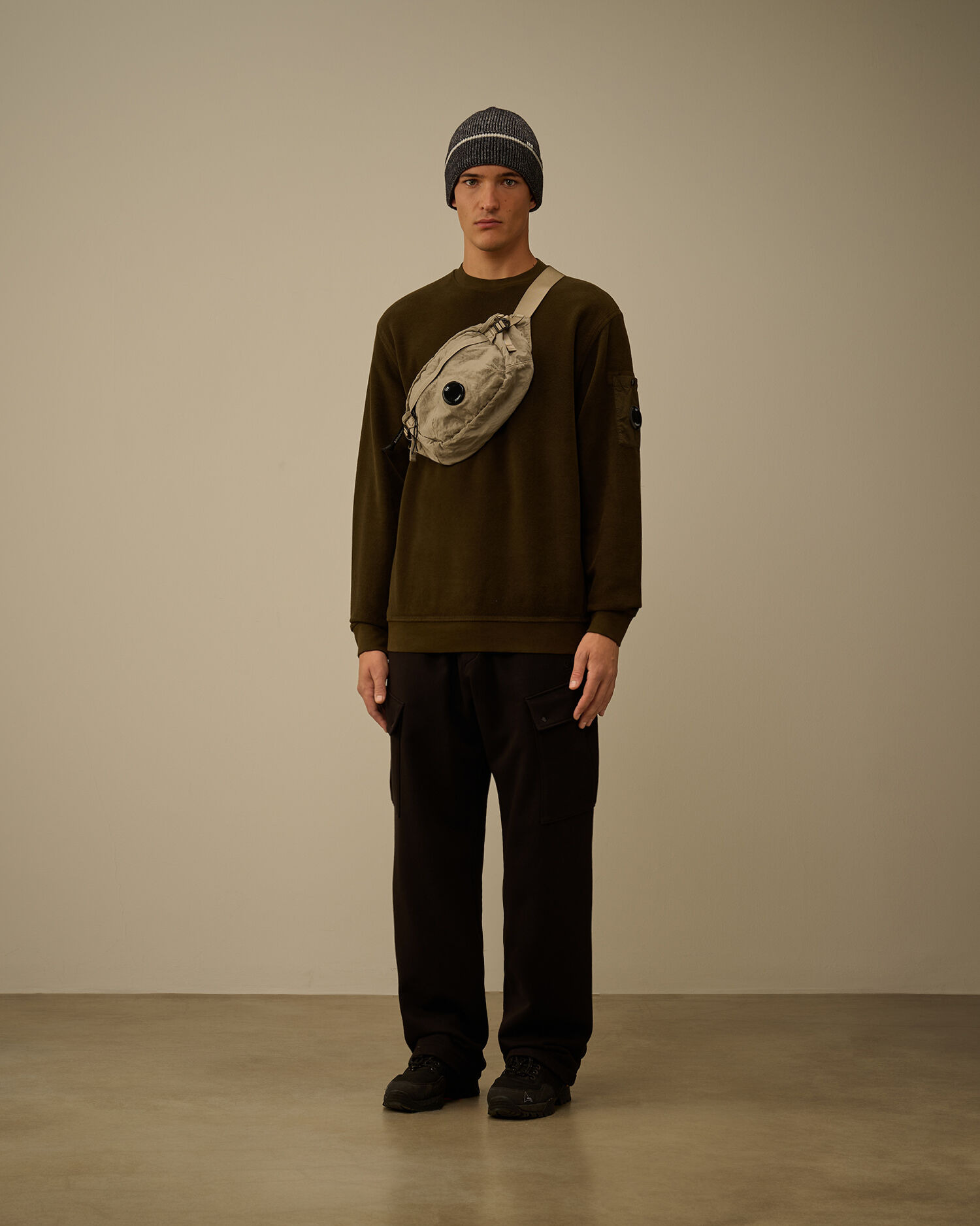 Brushed Emerized Diagonal Fleece Crewneck Sweatshirt - 2