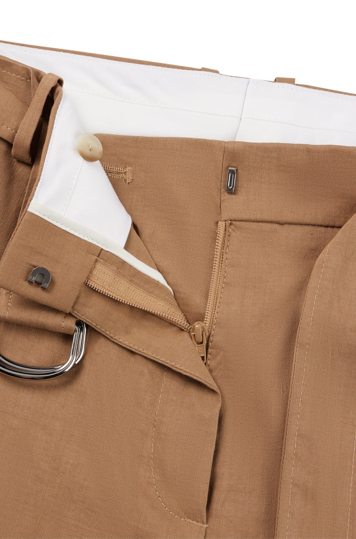 RELAXED-FIT SHORTS IN A STRETCH LINEN BLEND - 6