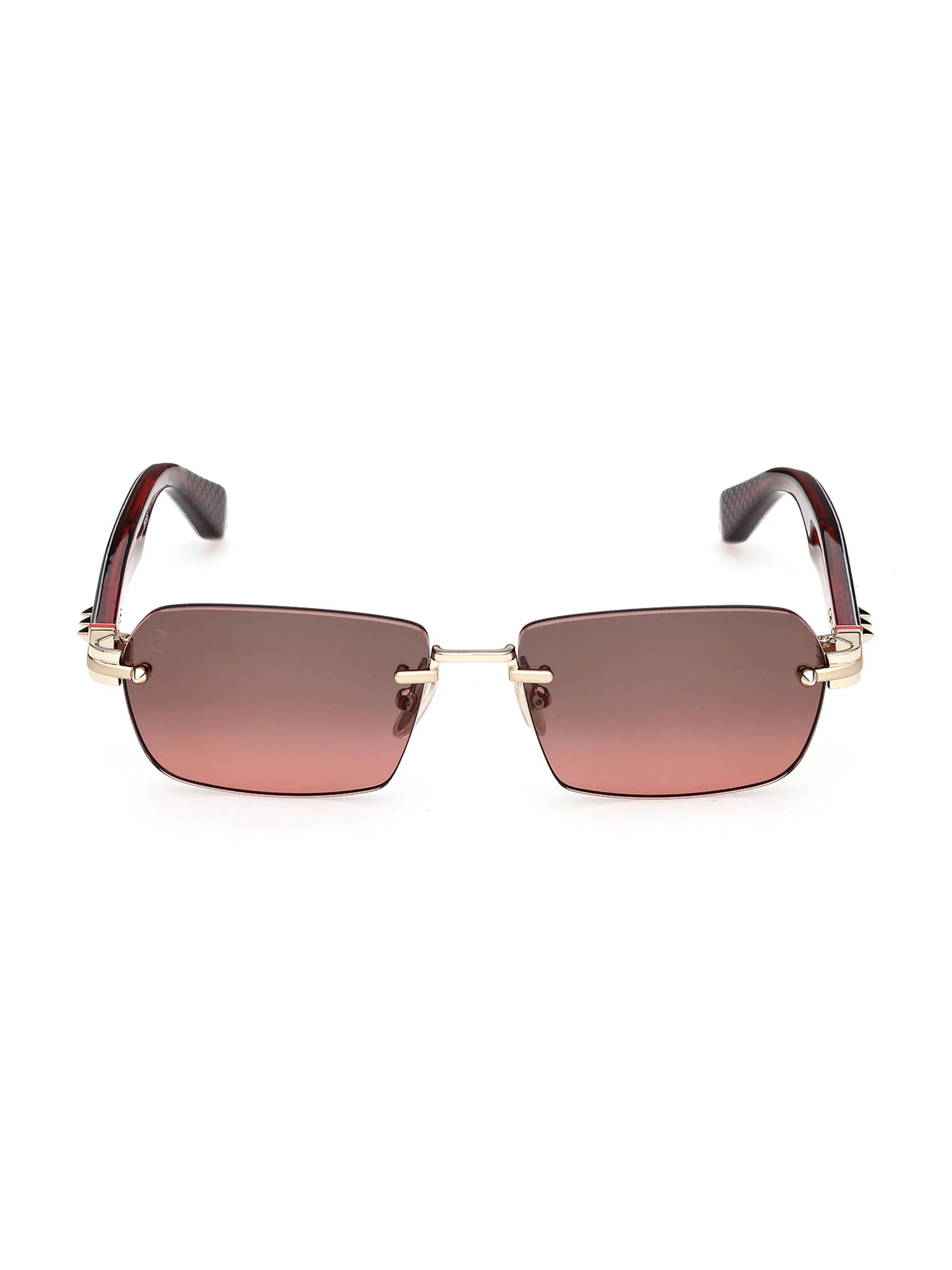 Women's 56MM Rectangular Sunglasses - Black Red - 1