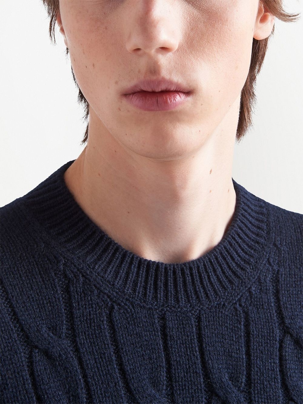 cable-knit cashmere sweater - 5