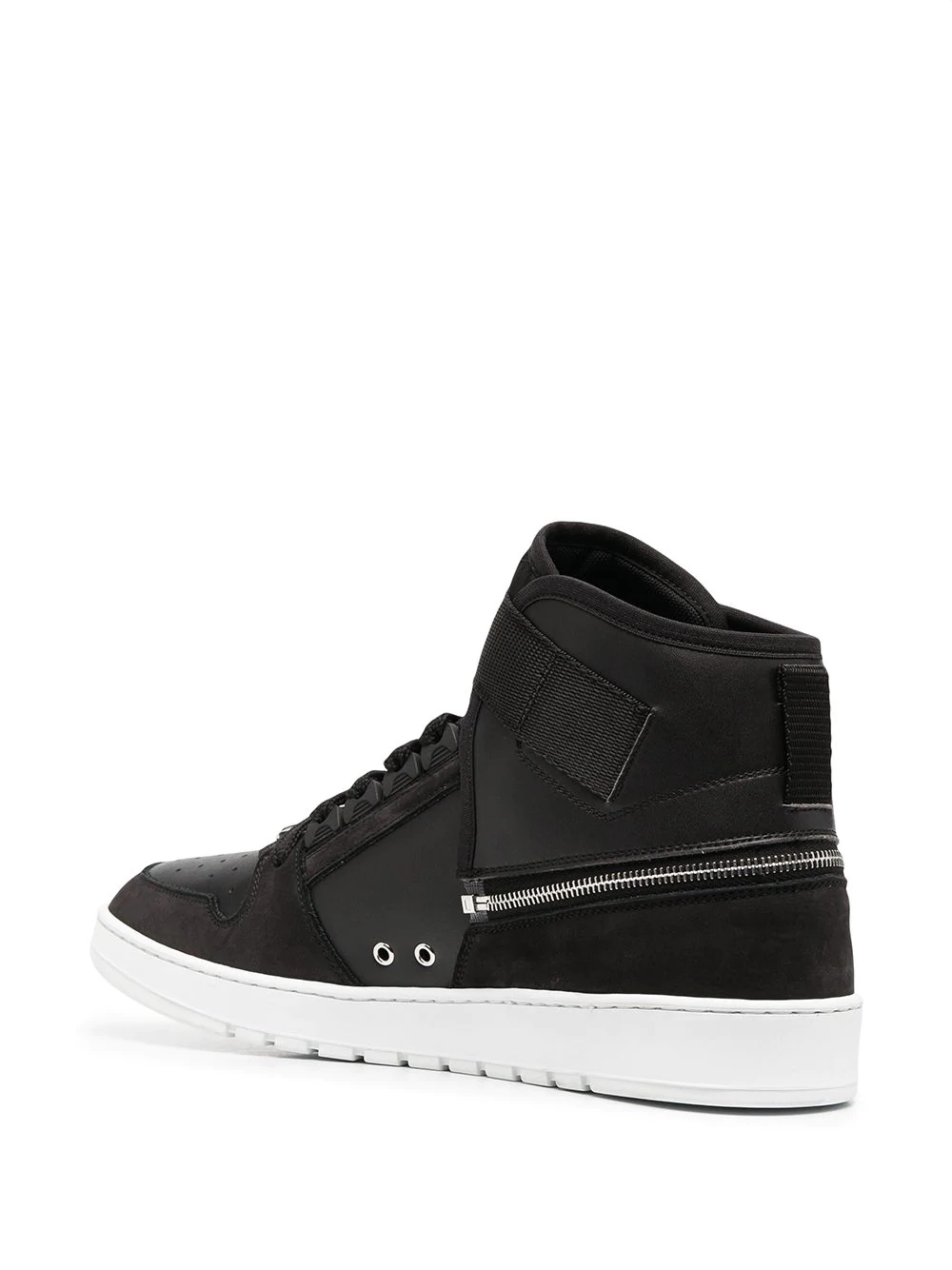 side-stripe high-top sneakers - 3