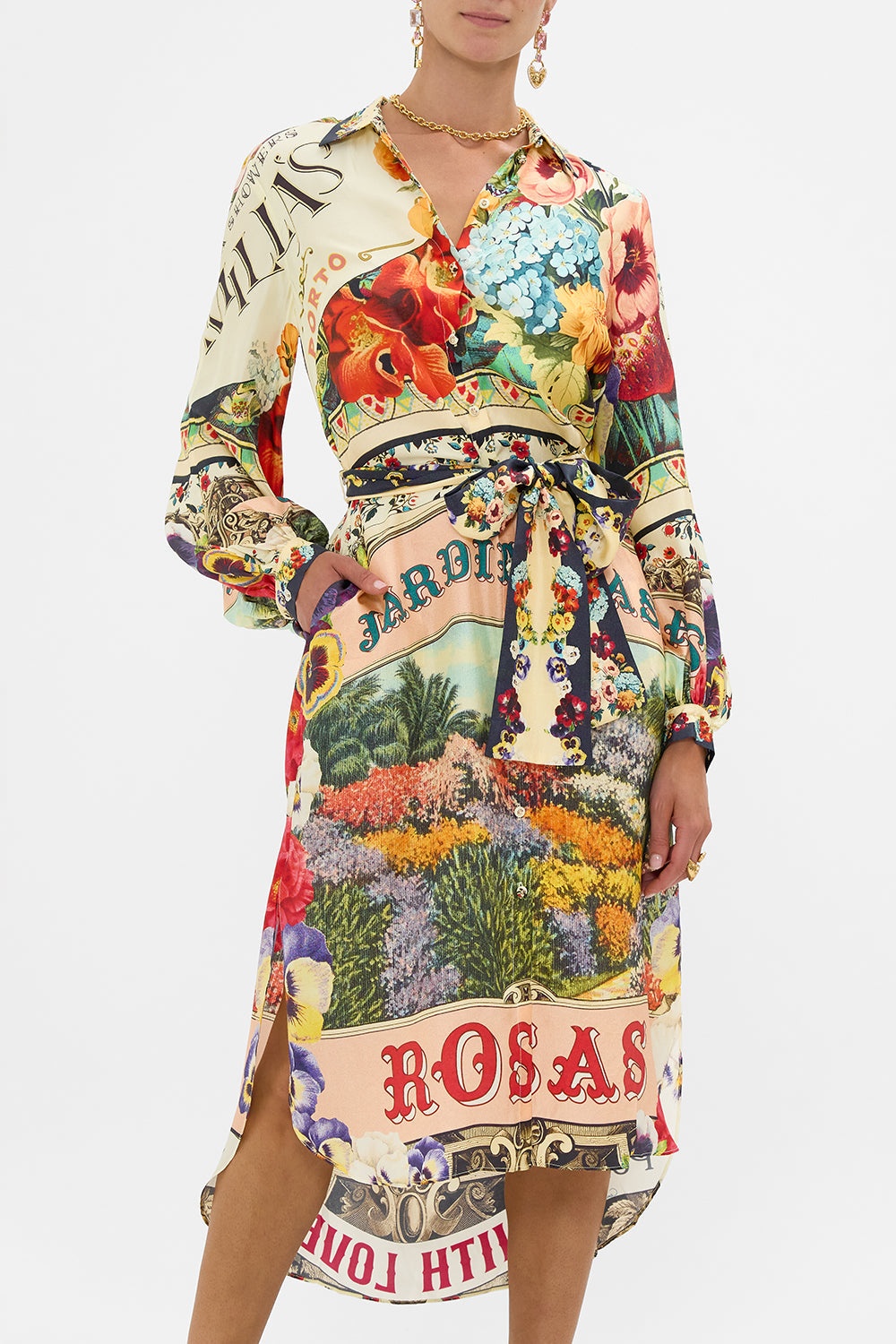 HIGH LOW MIDI SHIRT DRESS - 5
