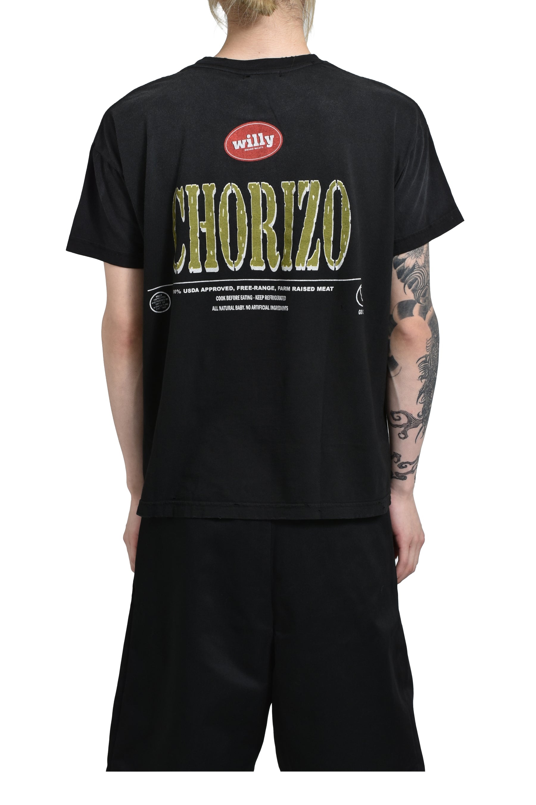 CHORIZO DESTROYED EASY TEE / WASHED BLK - 2
