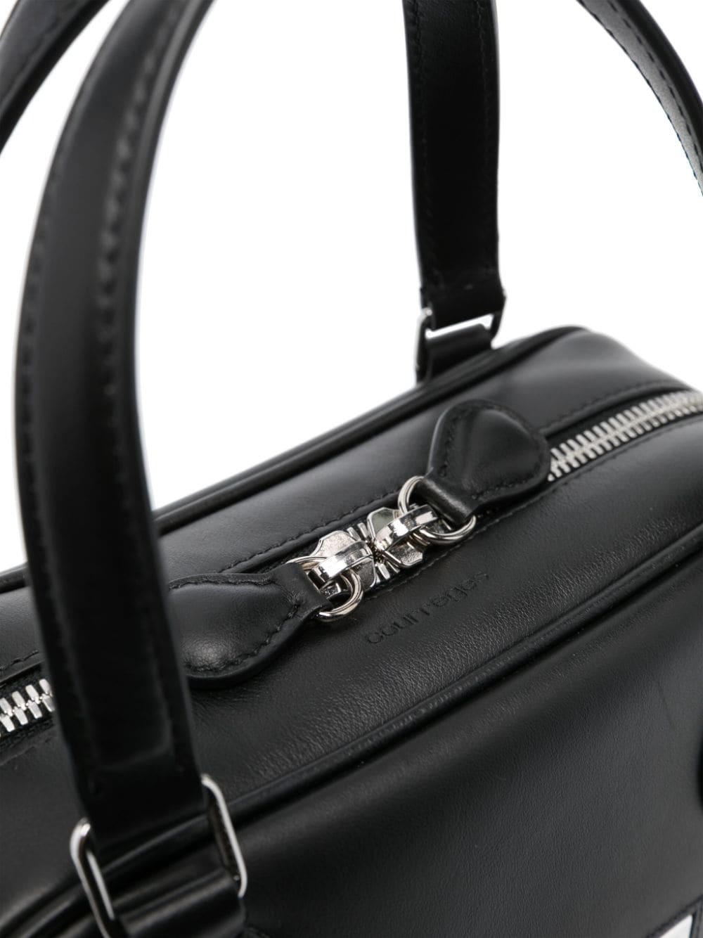 LOGO-APPLIQUÉ LEATHER BOWLING BAG - 3