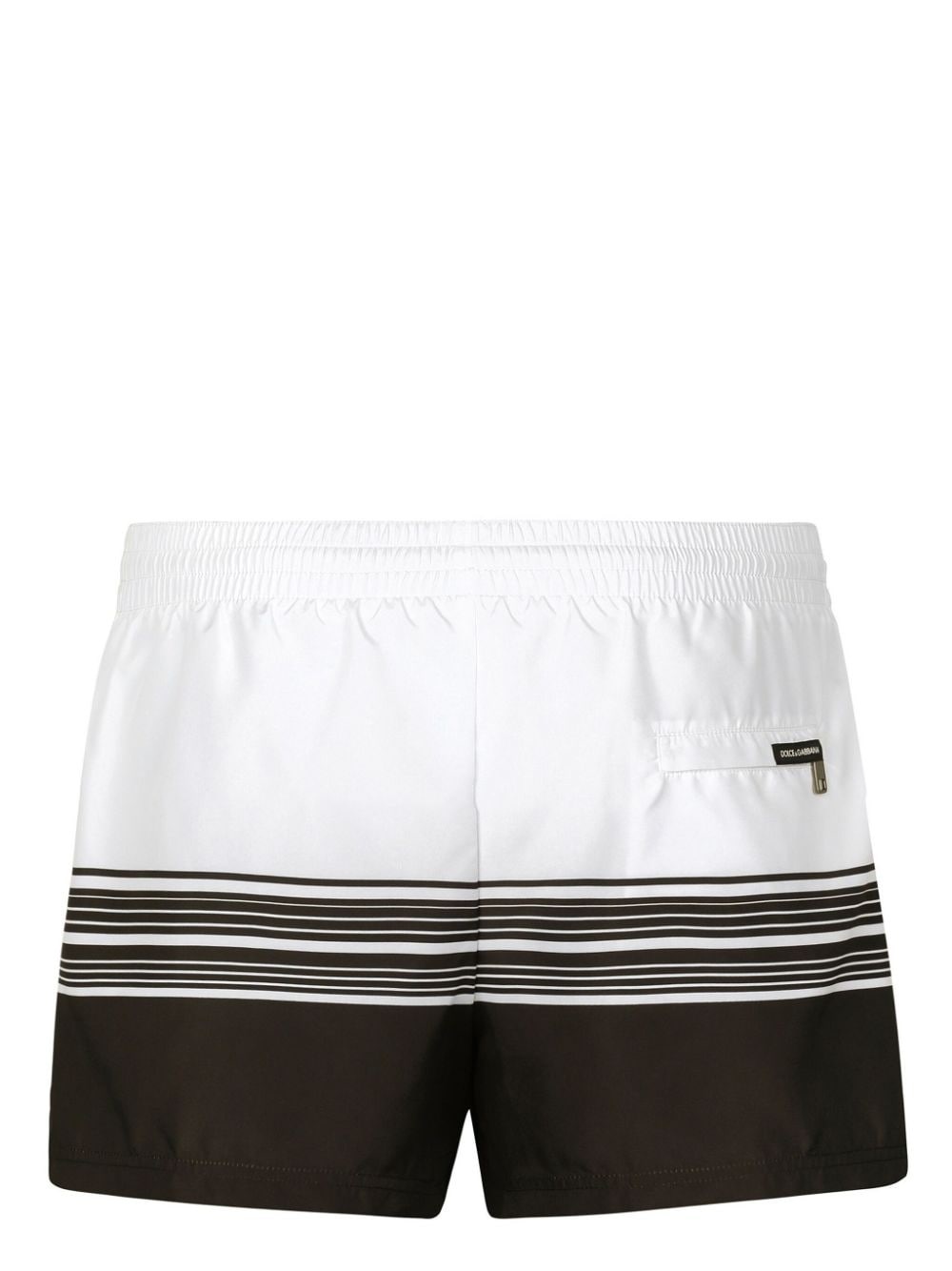 logo-print striped swim shorts - 2