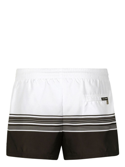 Dolce & Gabbana logo-print striped swim shorts outlook