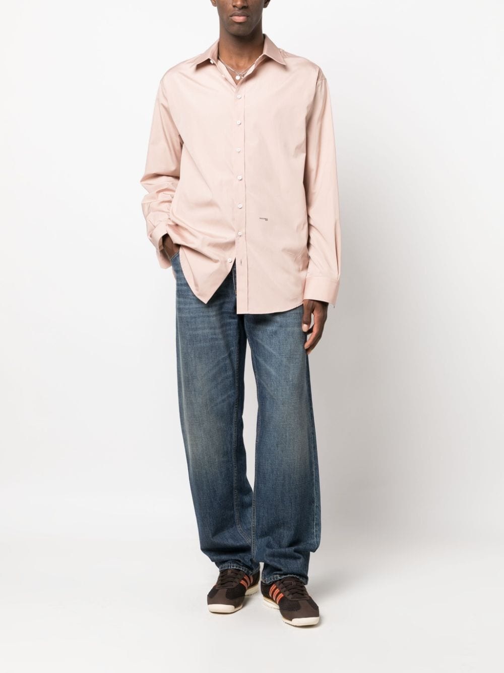 logo-print cotton shirt - 2