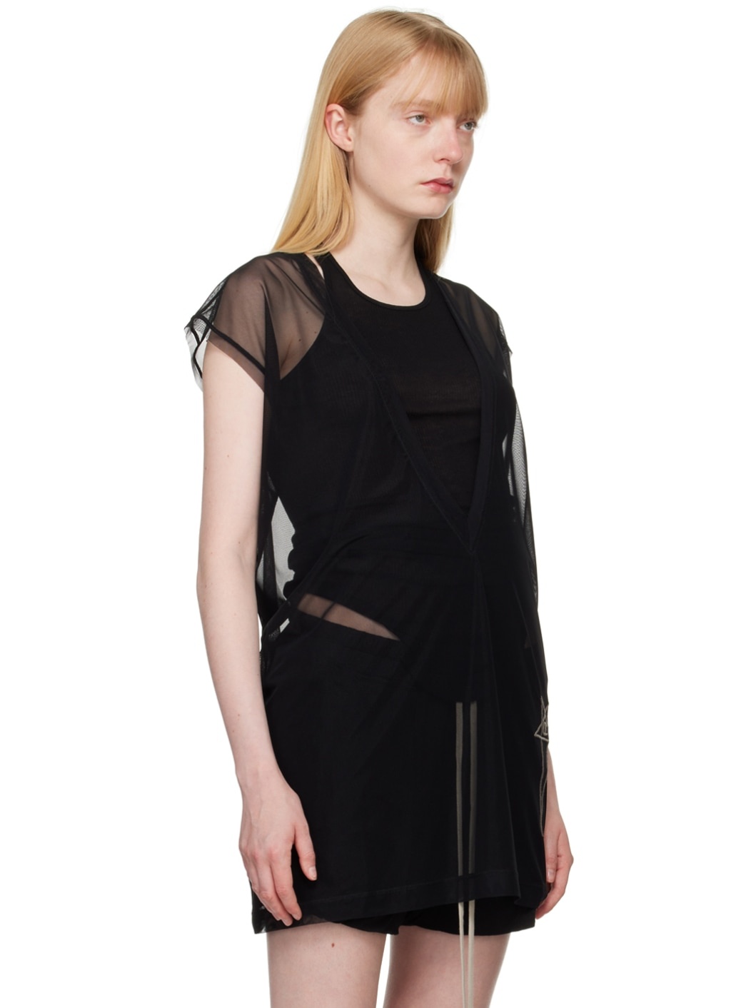 Rick Owens Black Champion Edition Dylan T-Shirt | REVERSIBLE