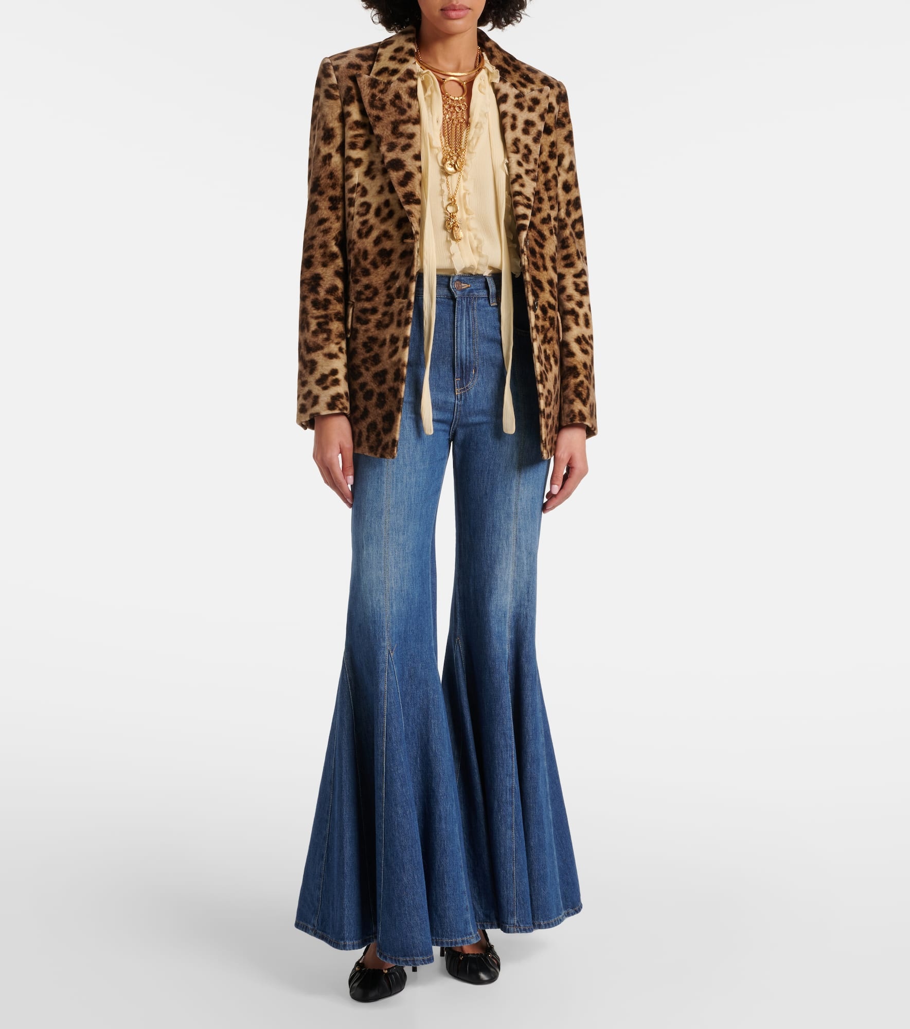 Ruffled silk crêpon blouse - 2