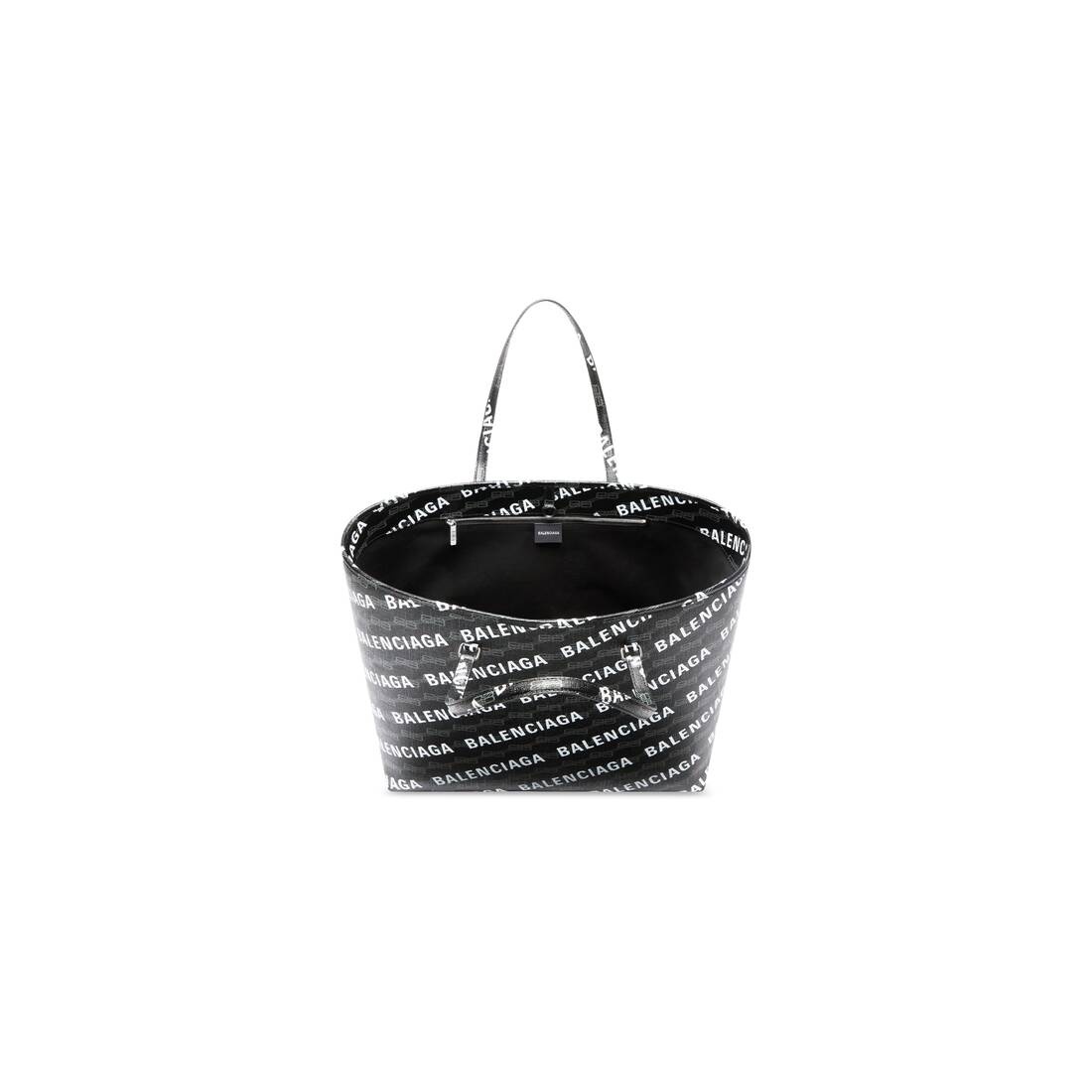 Men's Signature Large East-west Shopper Bag Bb Monogram Coated Canvas And Allover Logo  in Black - 5