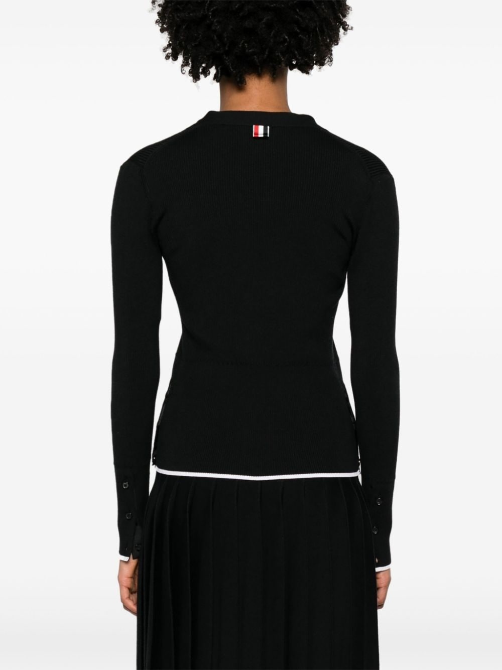 ribbed wool-blend cardigan - 4