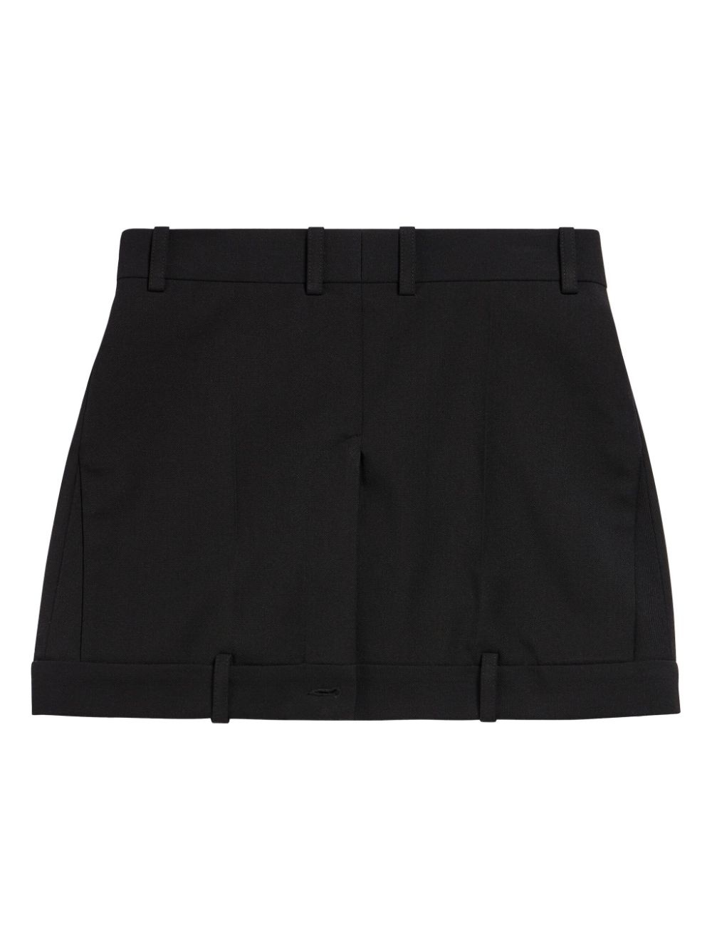 deconstructed wool miniskirt - 6