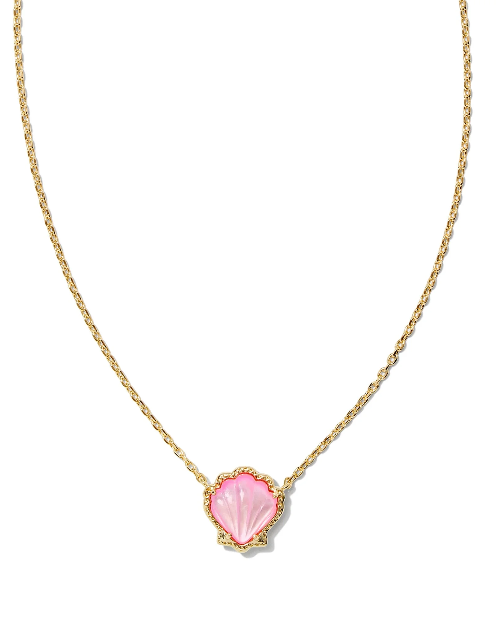 Brynne Shell Gold Short Pendant Necklace - 1