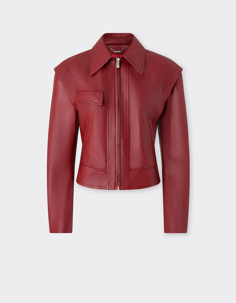 Deer-effect nappa leather blouson 1