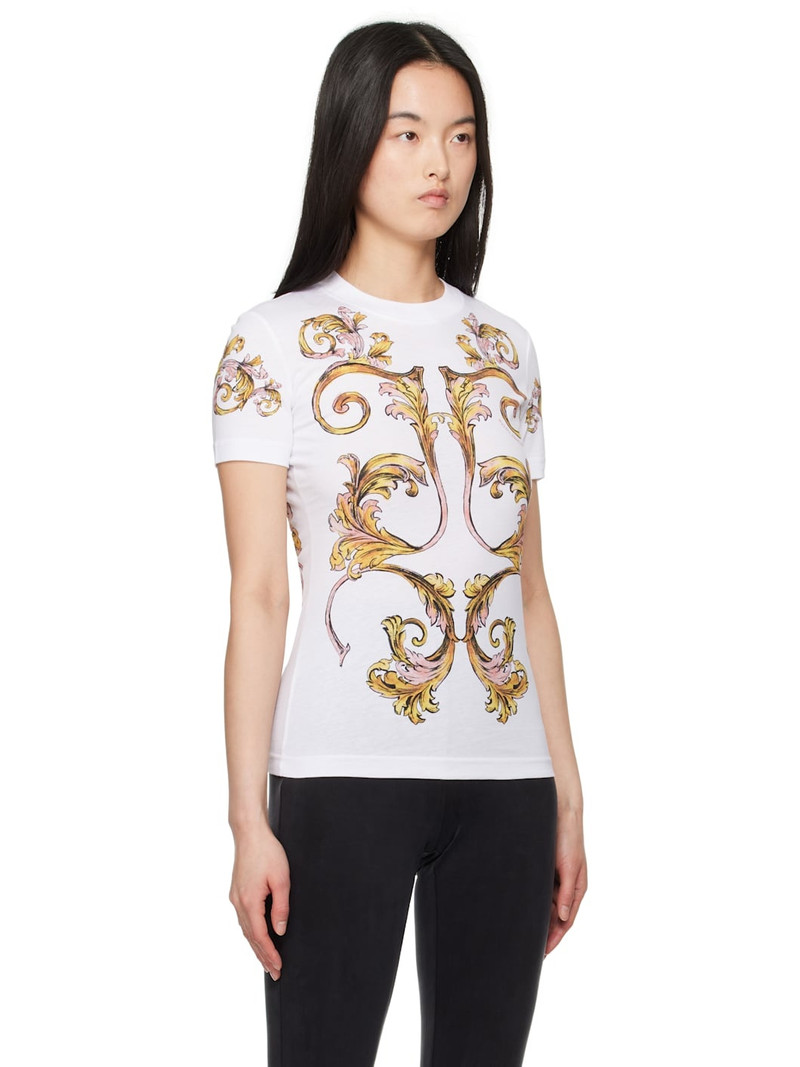 White Outline Barocco T-shirt 2