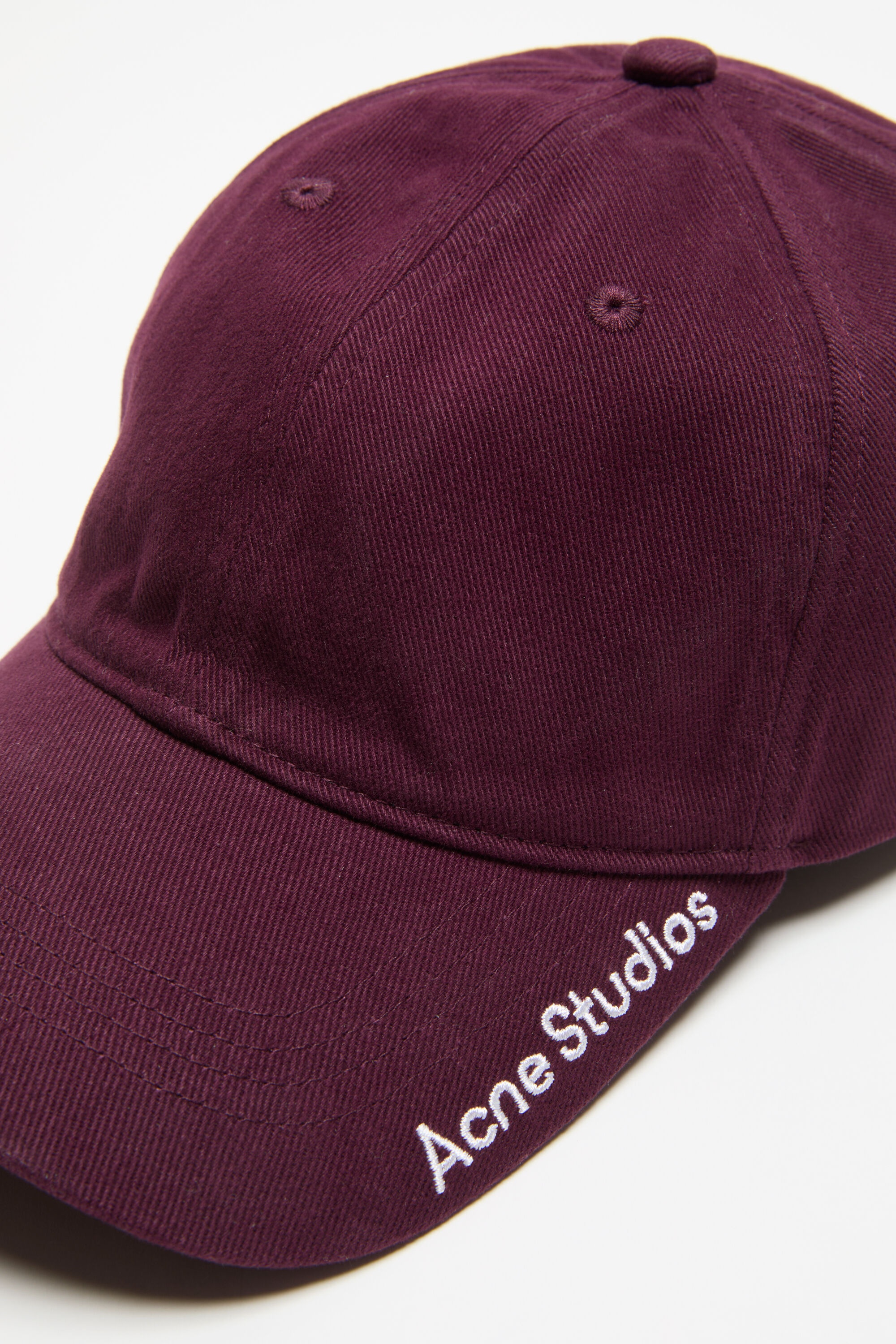 Twill logo cap - Burgundy - 3