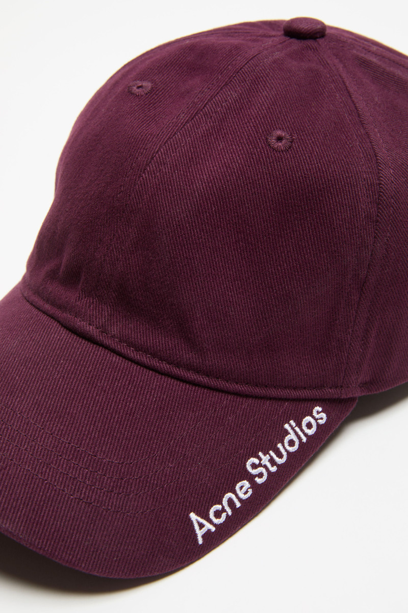 Twill logo cap - Burgundy 3