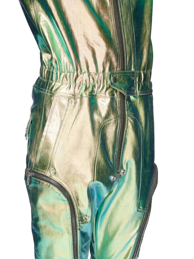 metallic-effect zip-up jumpsuit 6