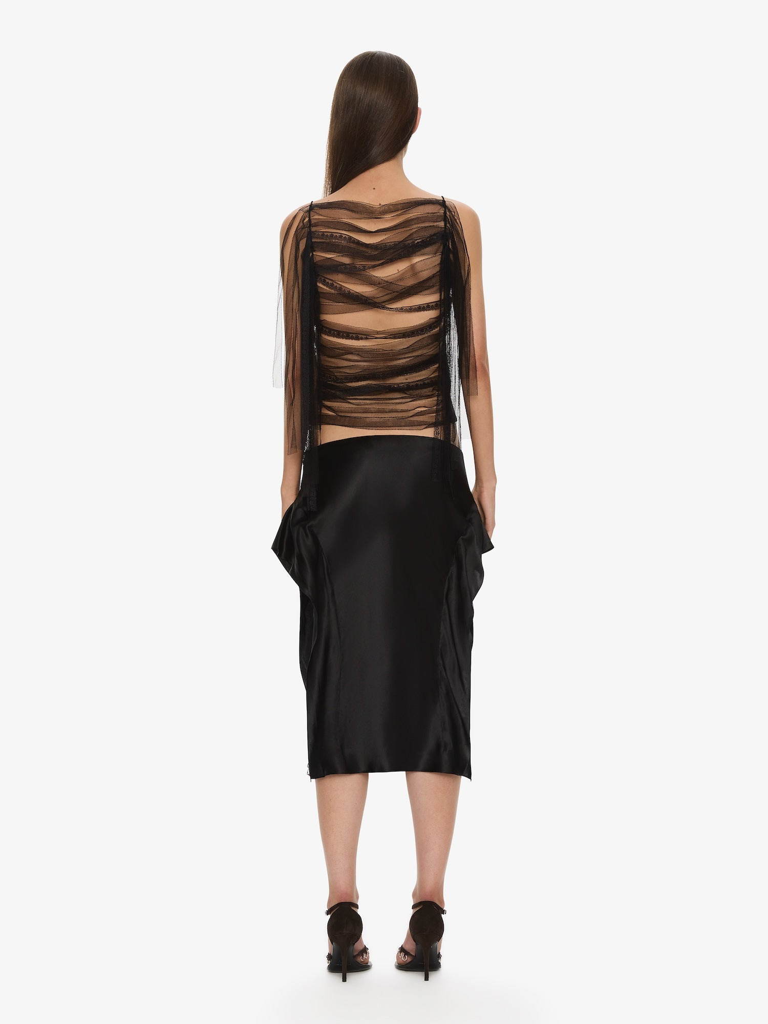 Lattice Lace Silk Top - 2