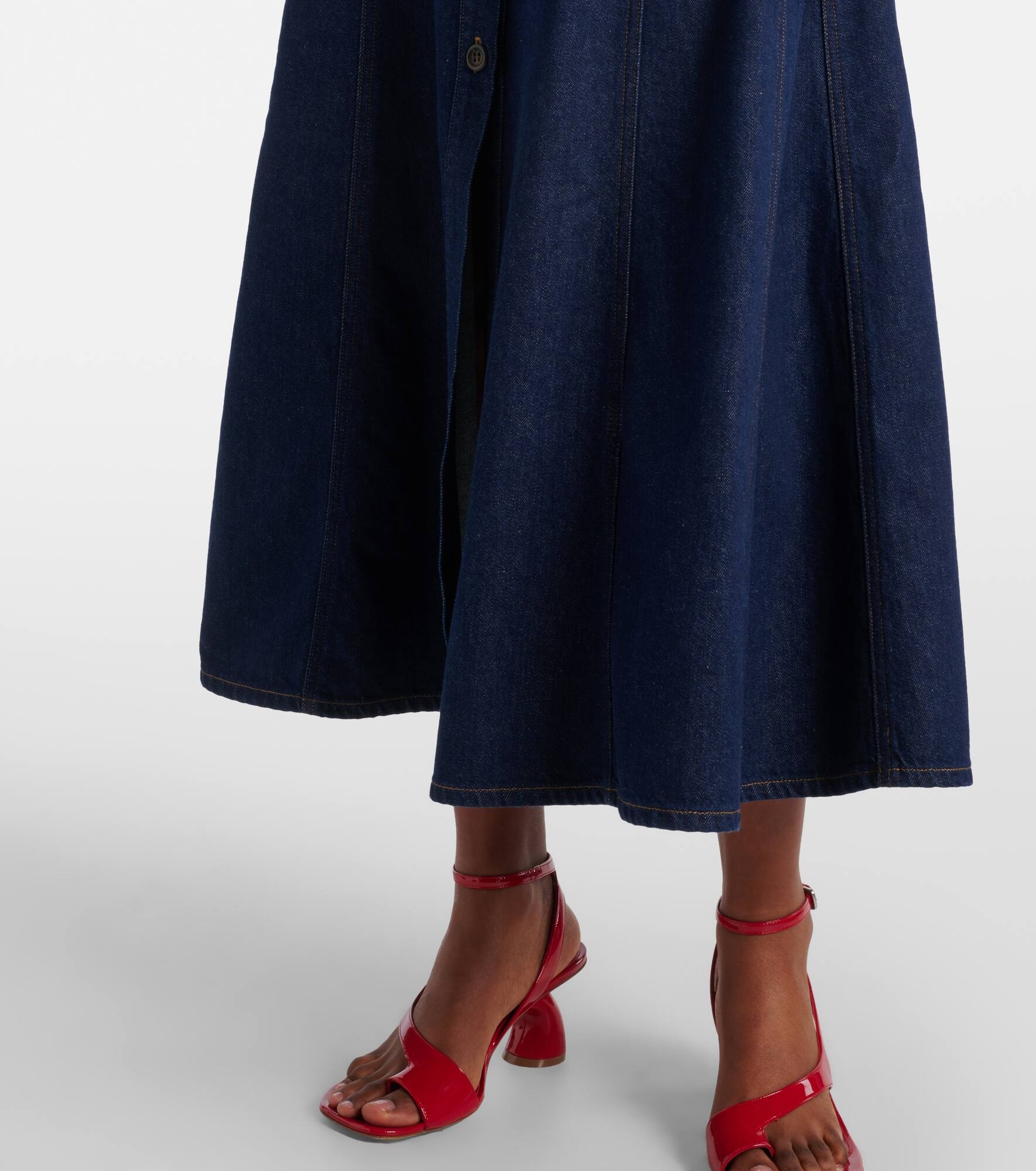 x Argent Farrow denim midi dress - 5