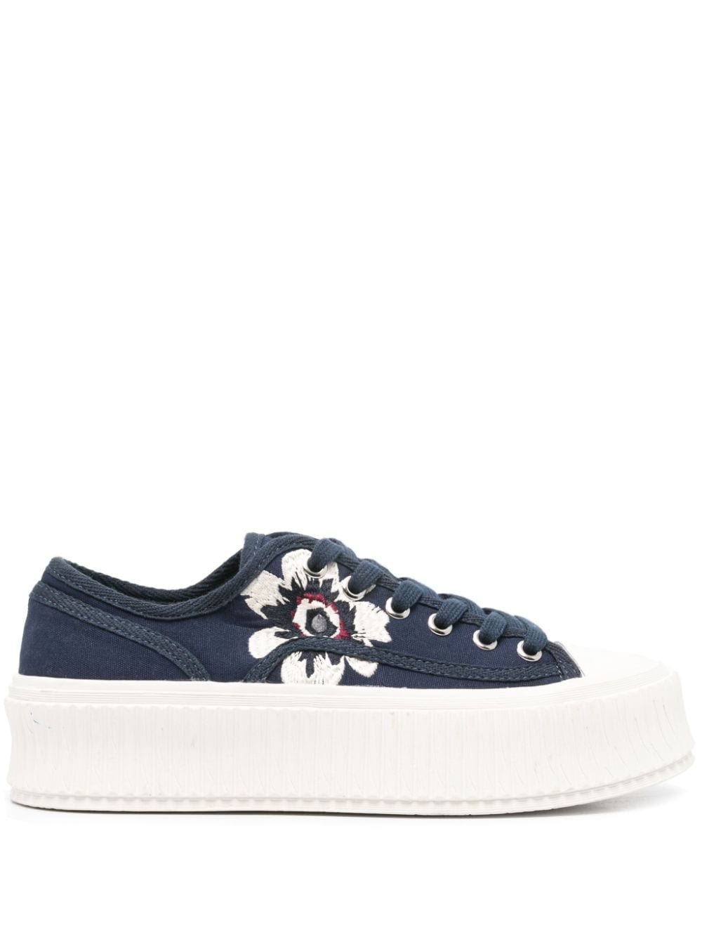 Floral Sportiness canvas trainers - 1