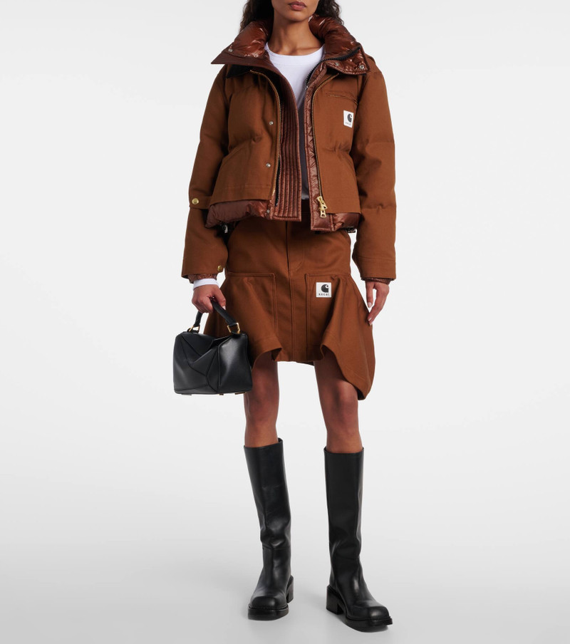 sacai x Carhartt cotton canvas down jacket outlook