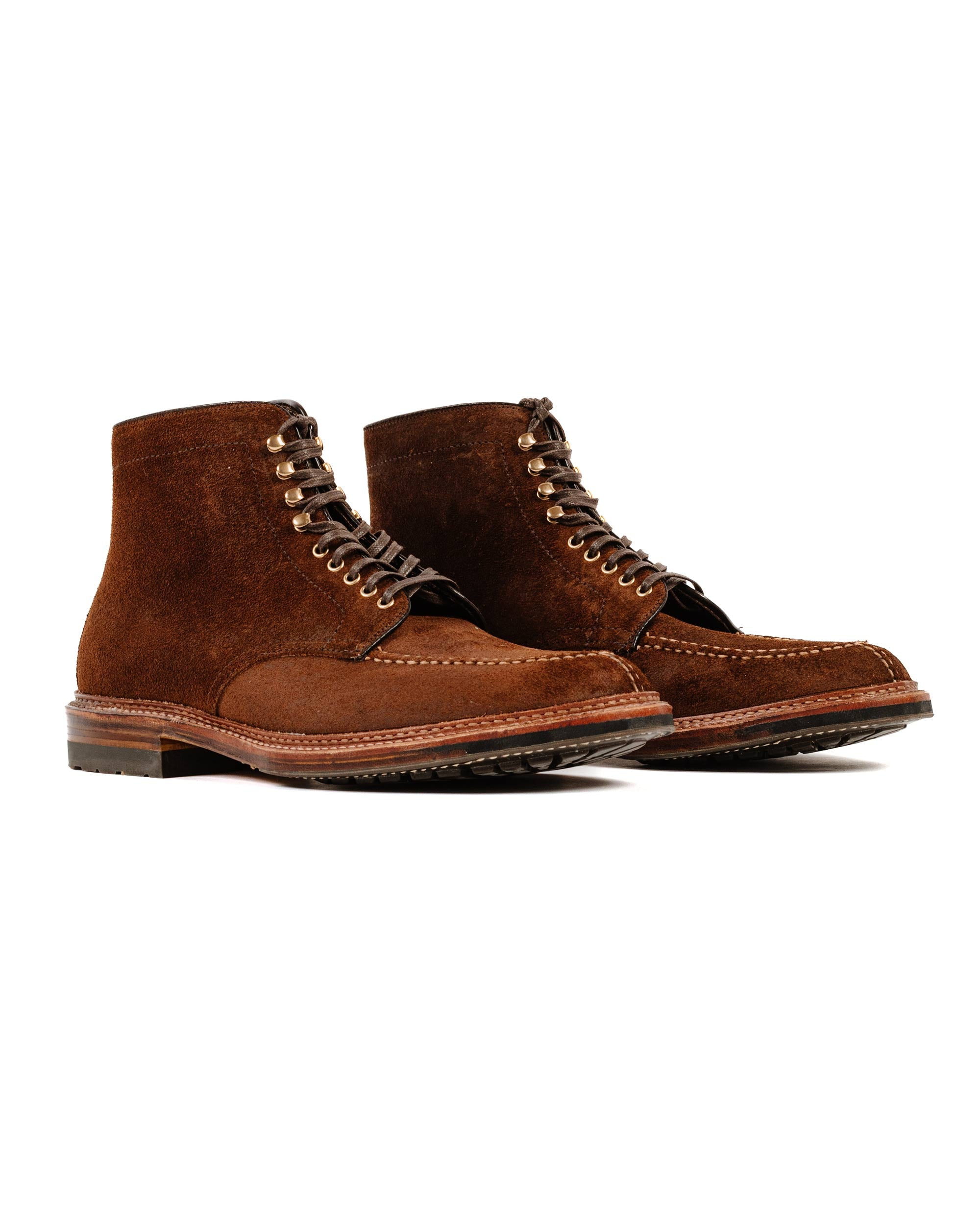 Norwegian Front Blucher Boot Reverse Tobacco Chamois with Commando Sole G1901HC - 2
