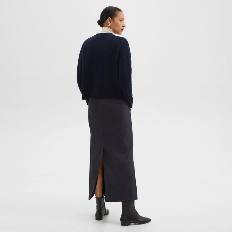 Theory Maxi Trouser Skirt in Stretch Flannel outlook