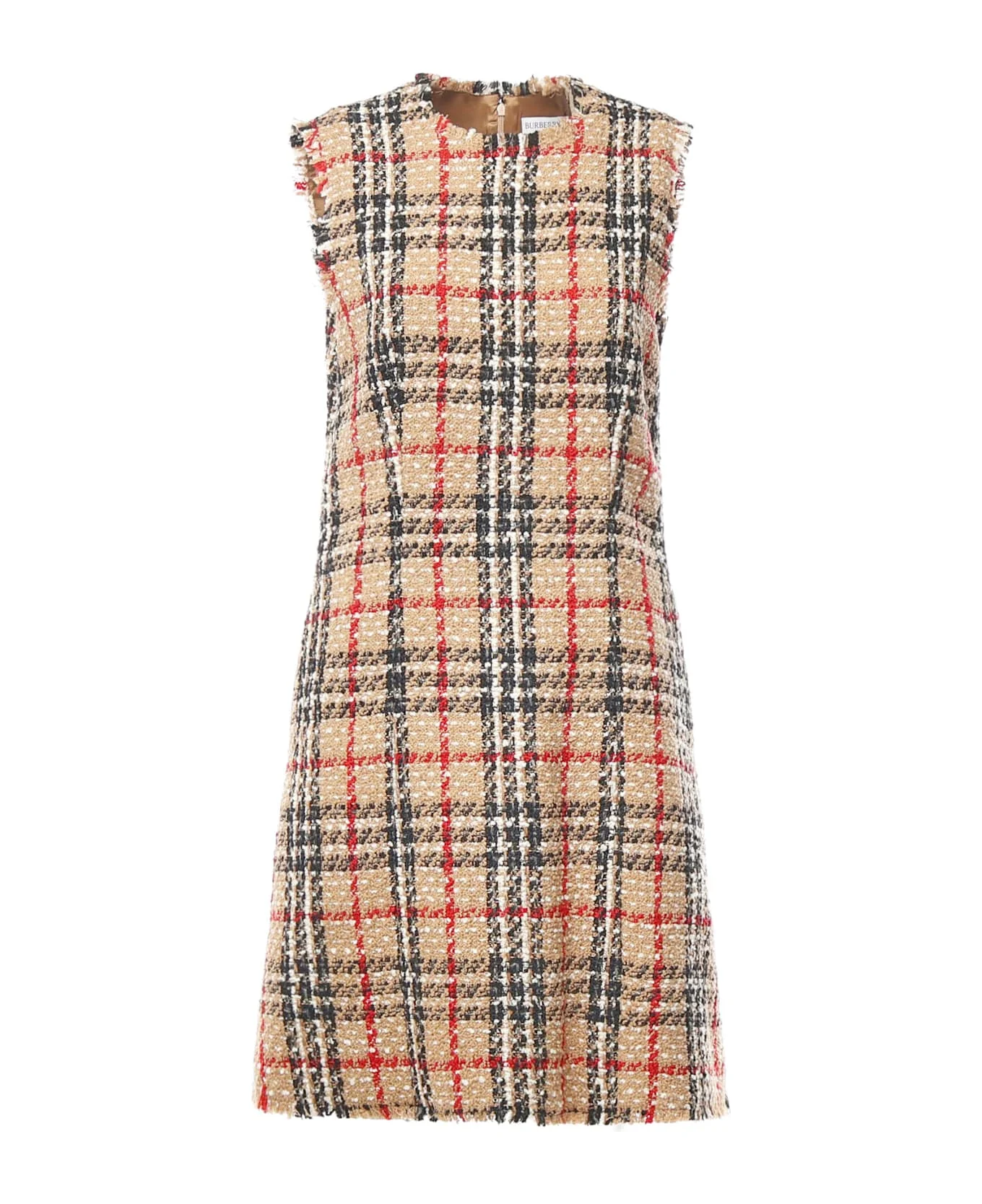 Check Bouclé Mini Dress - 1