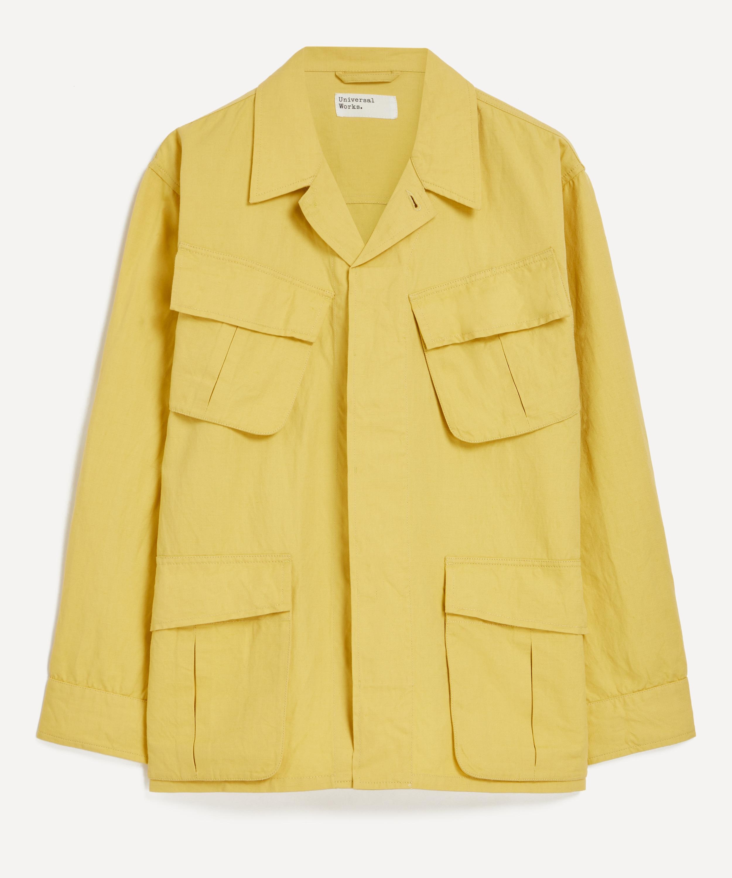 Lemon Linen Slub Weave Jungle Jacket - 1