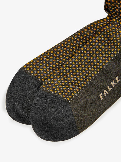 FALKE Uptown Tie geometric-print cotton-blend socks outlook