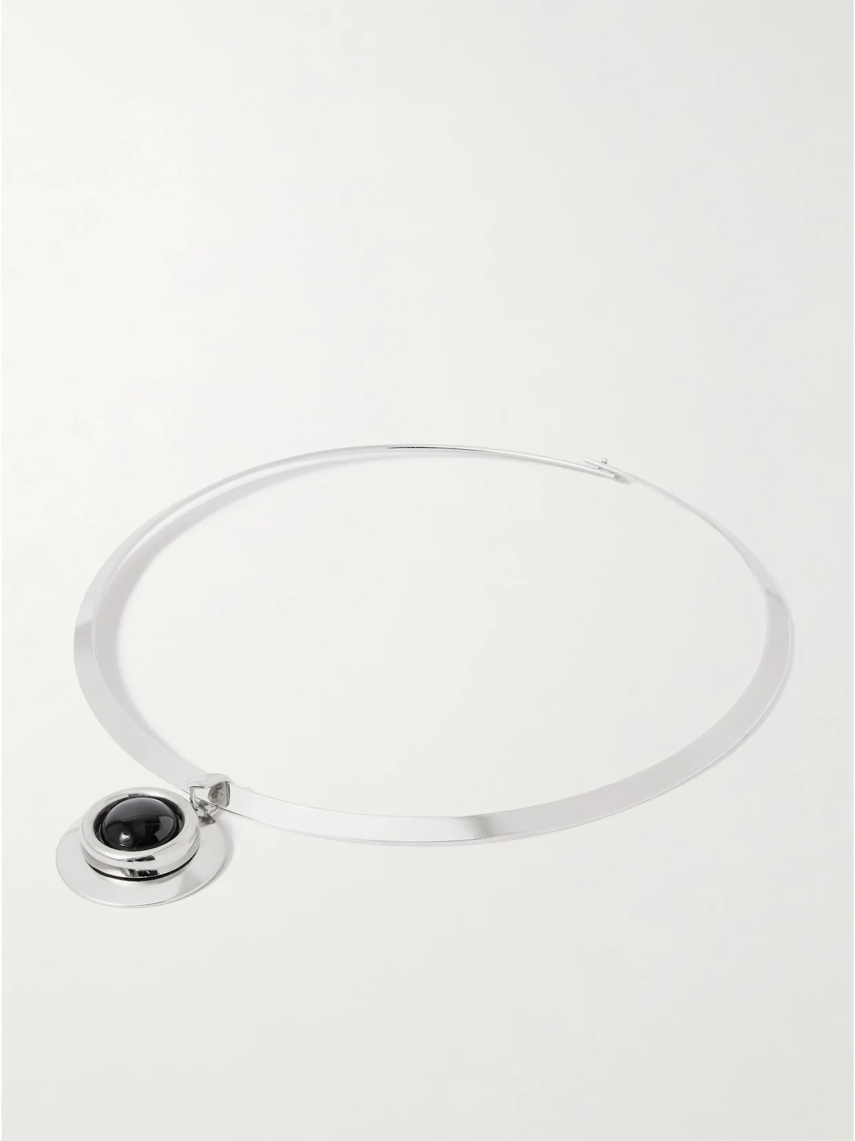 Alva Silver-plated Onyx Choker - 1