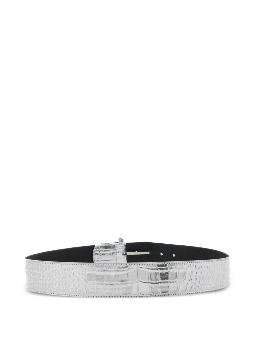 crocodile-effect buckle belt - 2