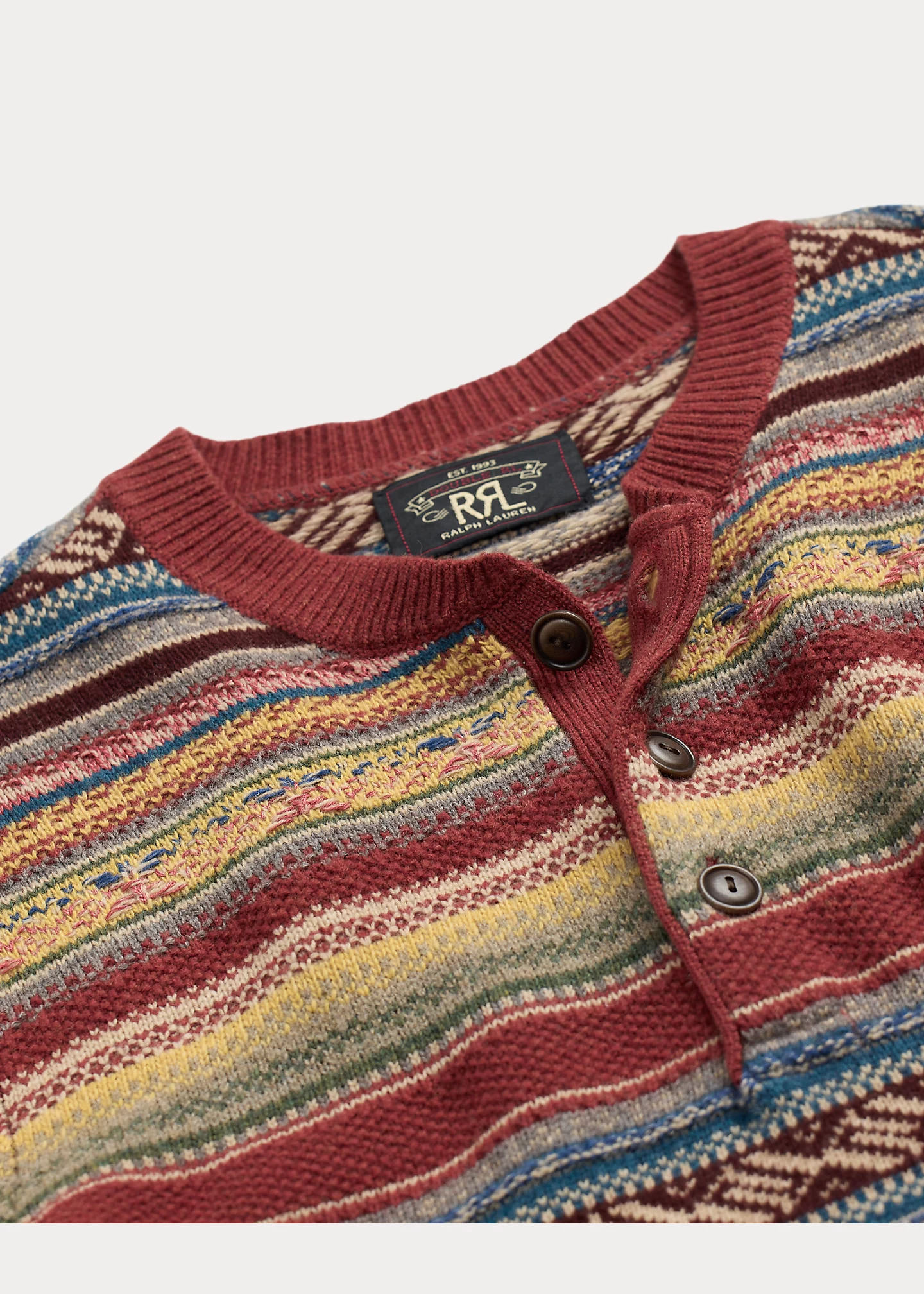 Wool-Blend Henley Sweater - 3