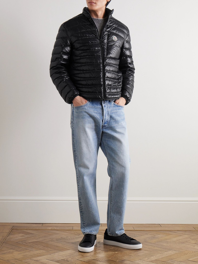 Moncler Logo-Appliquéd Quilted Nylon Laqué Down Jacket Black outlook
