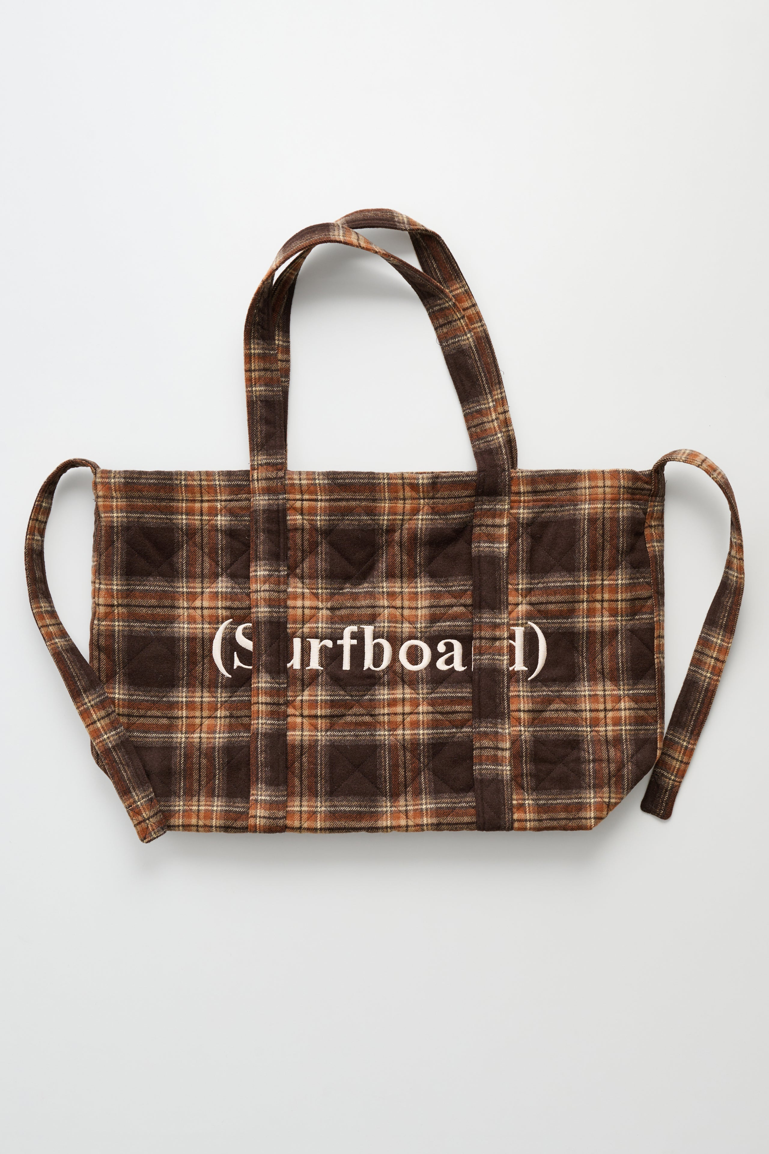 STOCKHOLM SURFBOARD CLUB WEEKEND TOTE BROWN CHECK - 2