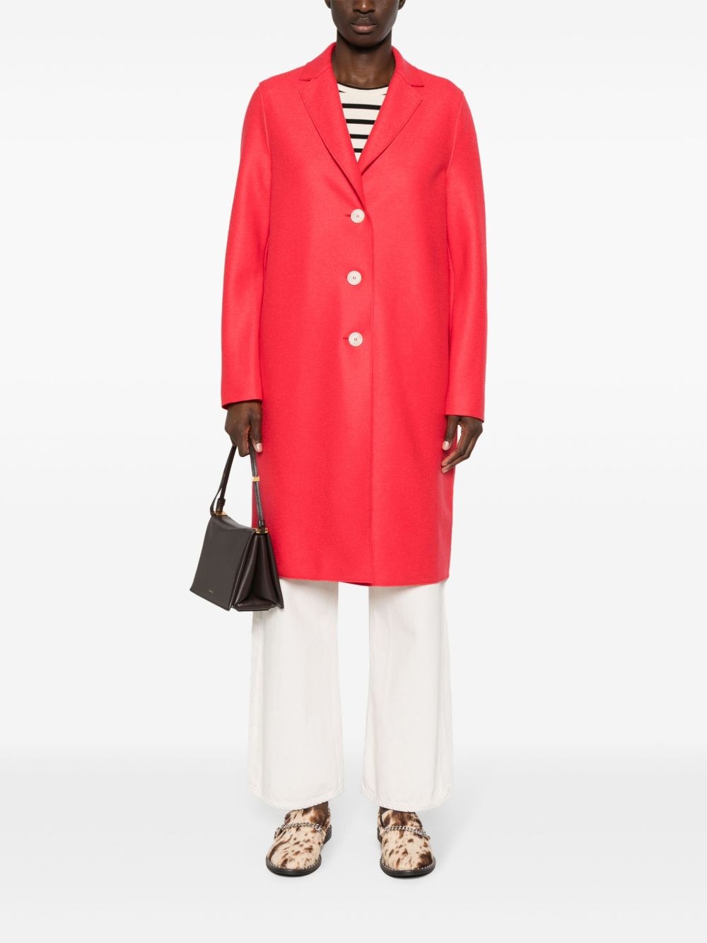 button-up wool coat - 2