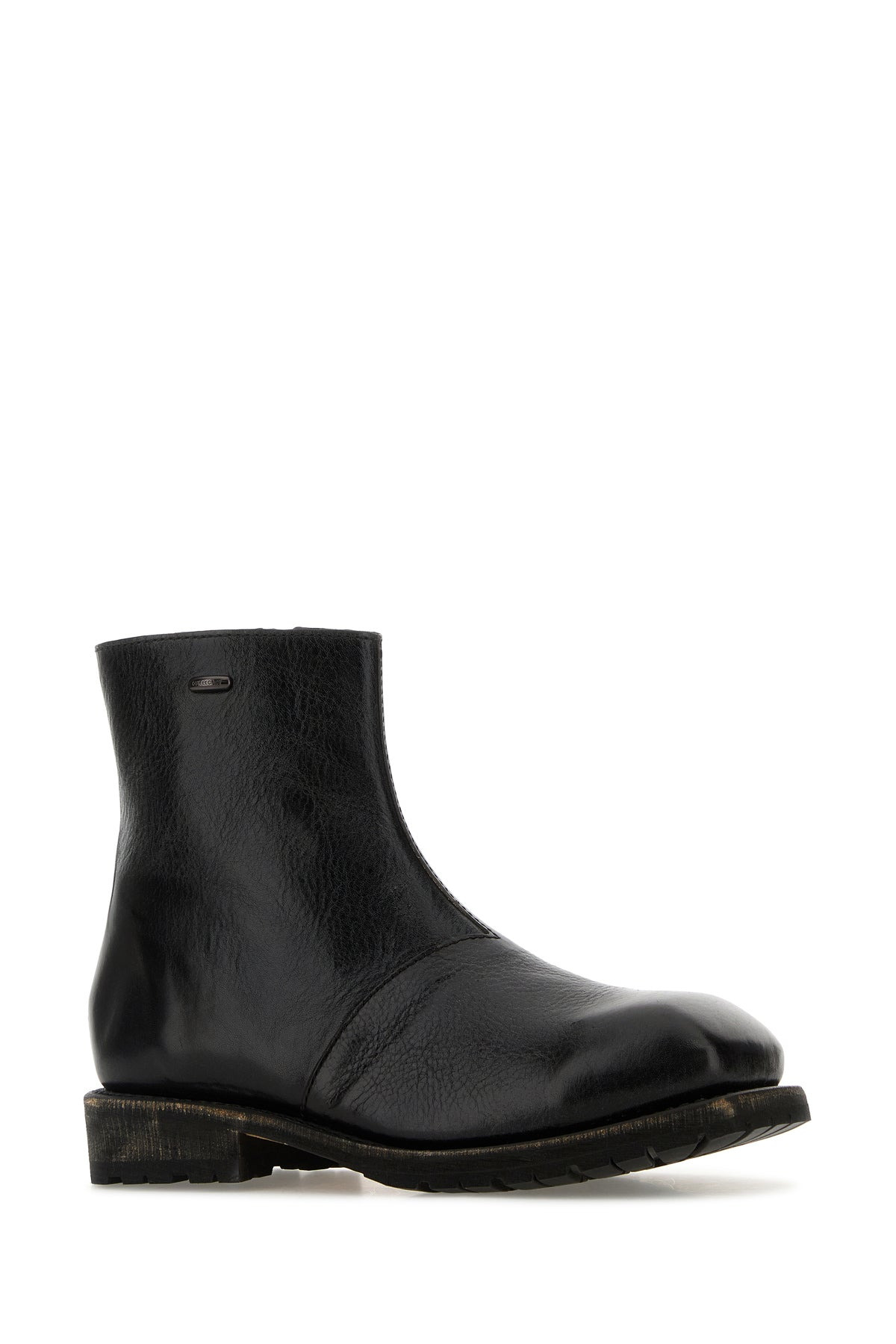 Black leather Engine ankle boots - 2