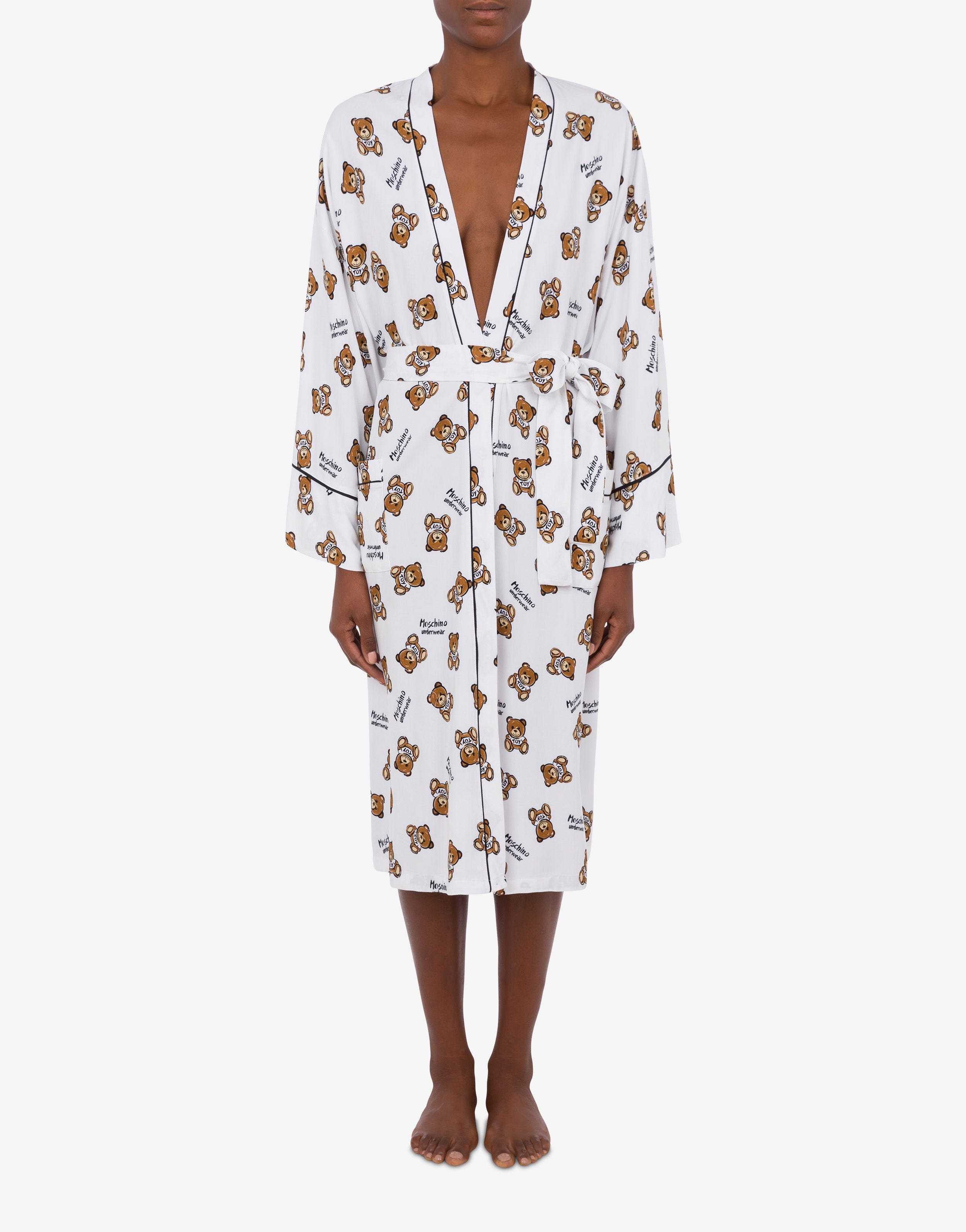 ALLOVER TEDDY BEAR TWILL DRESSING GOWN - 2