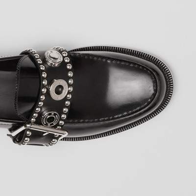 Burberry Logo Detail Buckled Leather Loafers outlook