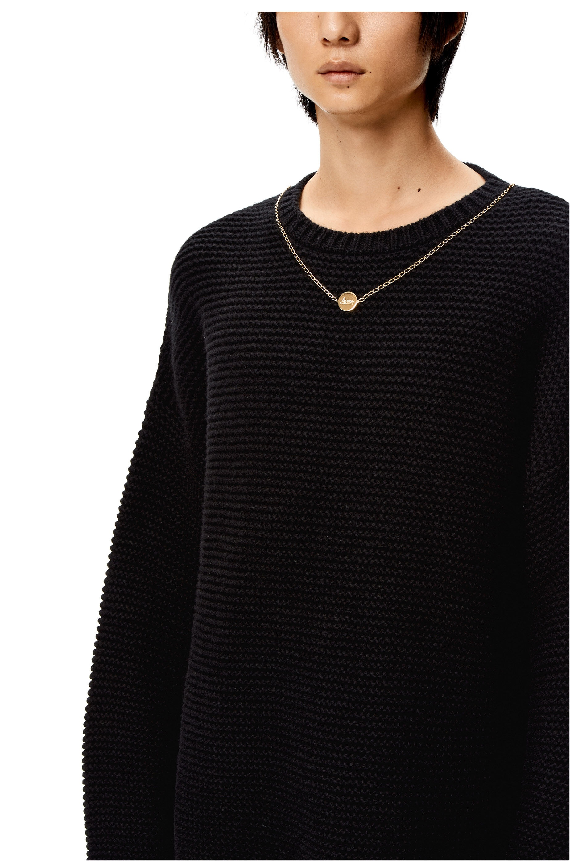 Chain sweater in wool and cashmere - 5