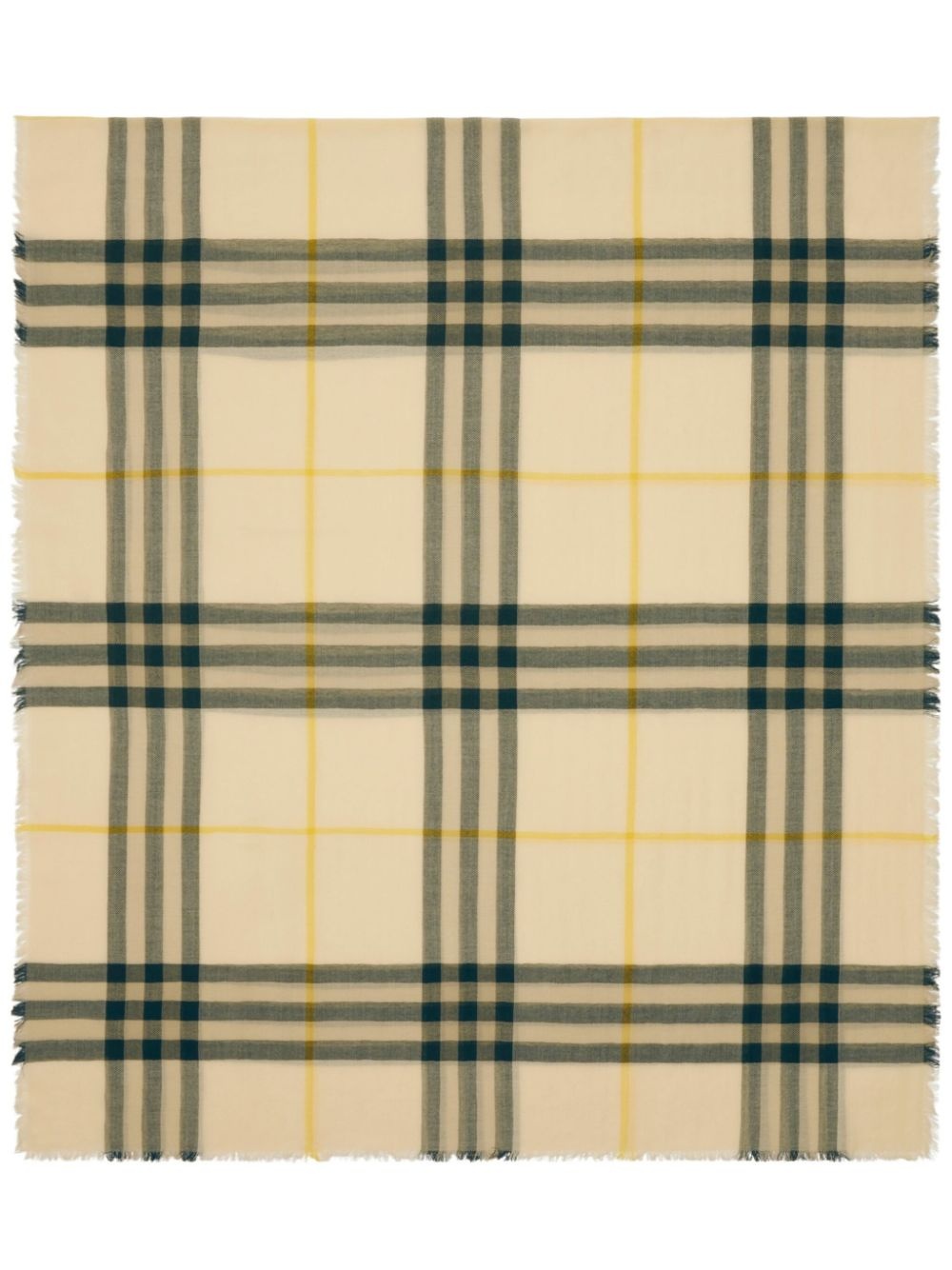 checked wool scarf - 1