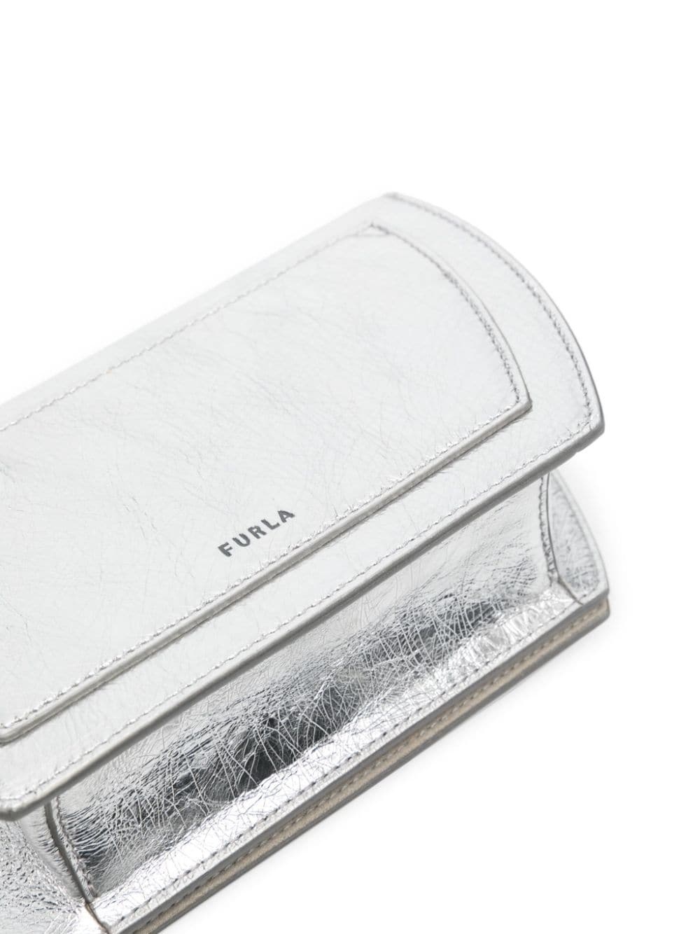 metallic-leather cross body bag - 4